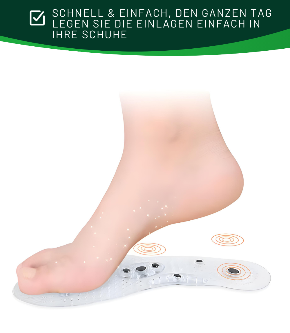 Relax Magnetic Insoles - Schmerzlinderung durch Stimulation von Akupressurpunkten