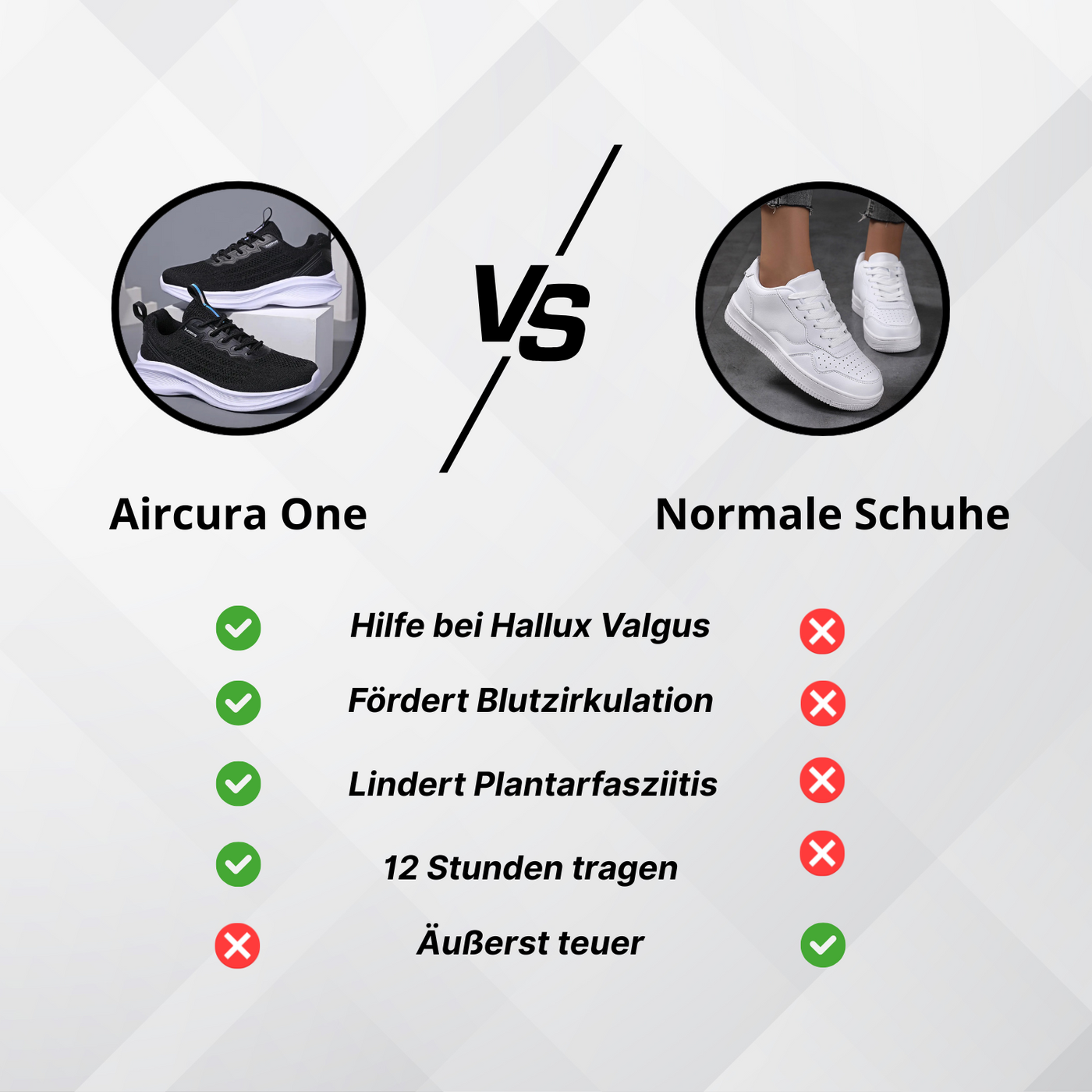 Aircura One Leicht wie Luft, entwickelt für Entlastung und Unterstützung.