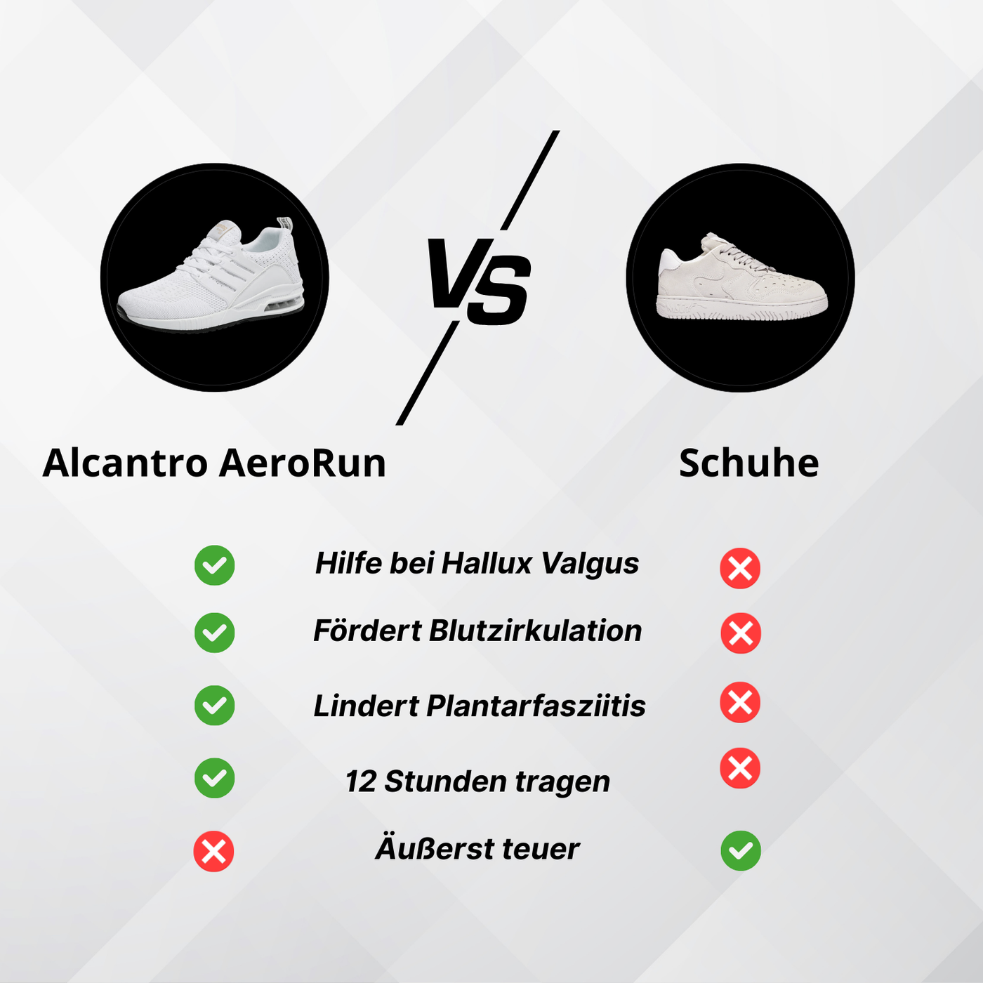 Alcantro AeroRun – Leichte und atmungsaktive Sneakers