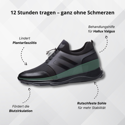 Alcantro Nero – Eleganter orthopädischer Herren-Sneaker