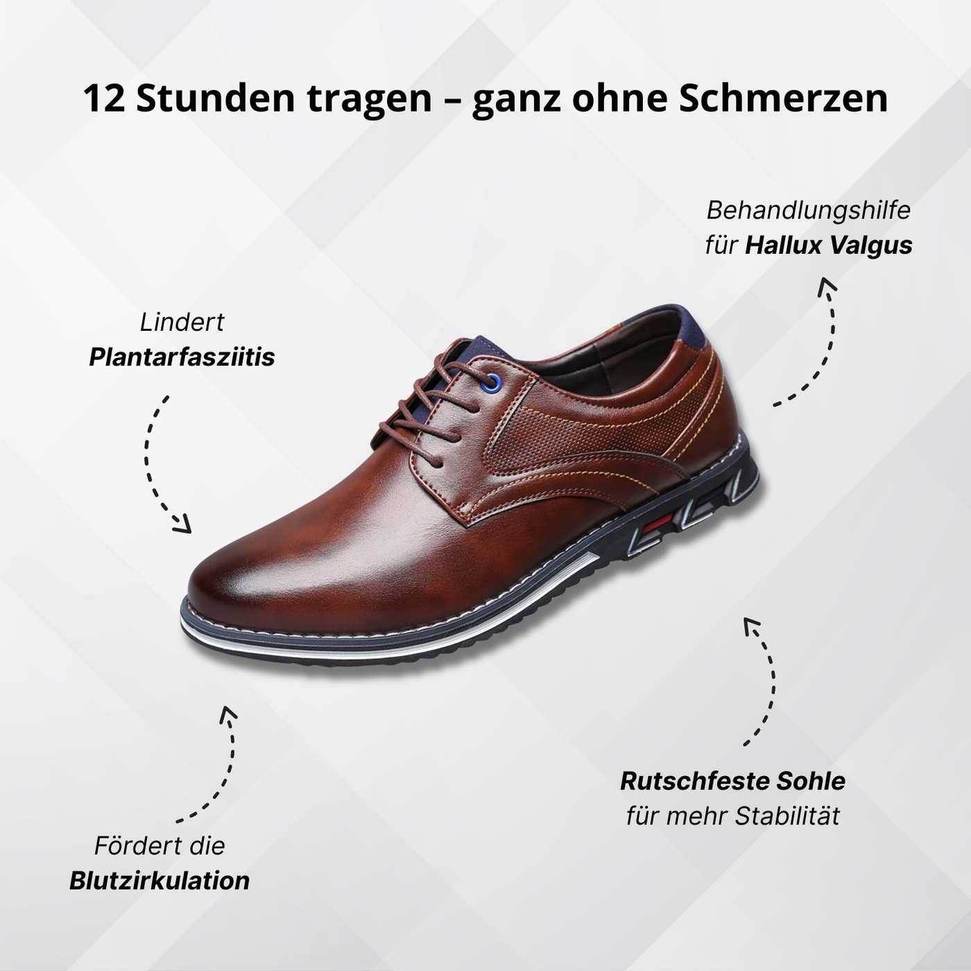 Alcantro Signature Orthopädische Oxford schuhe