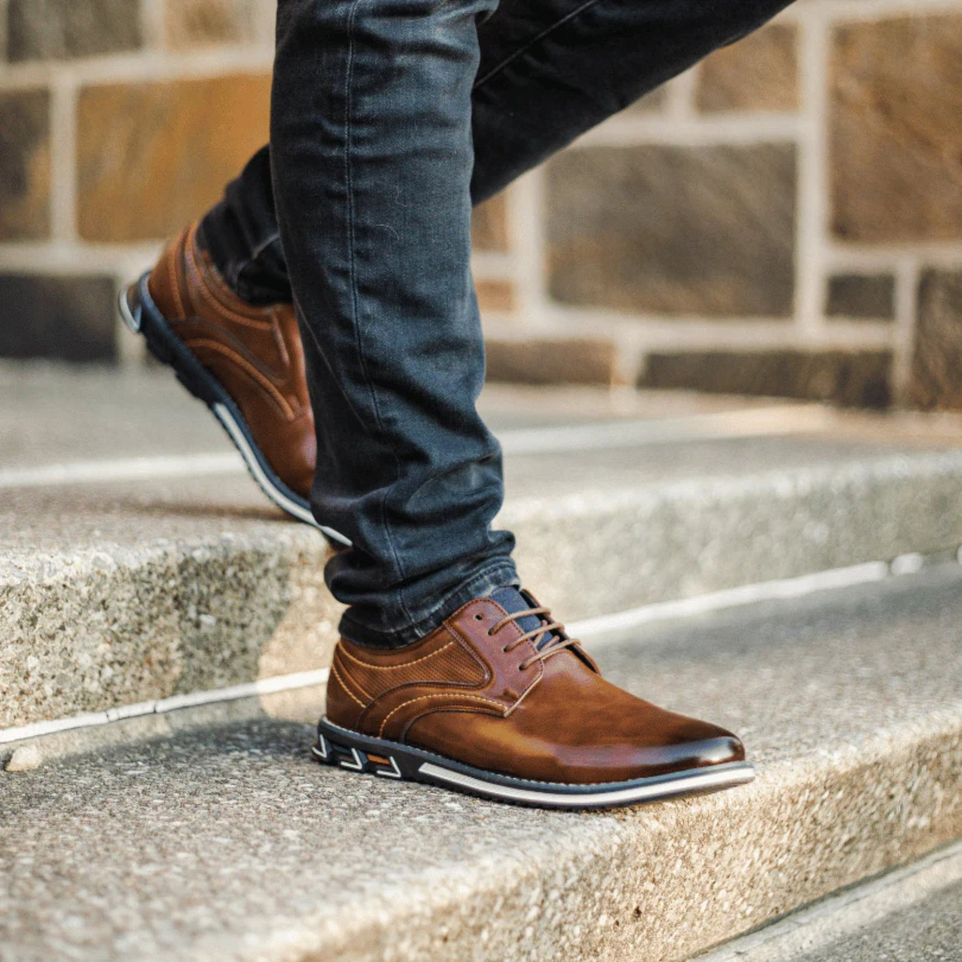 Alcantro Signature Orthopädische Oxford schuhe - Braun
