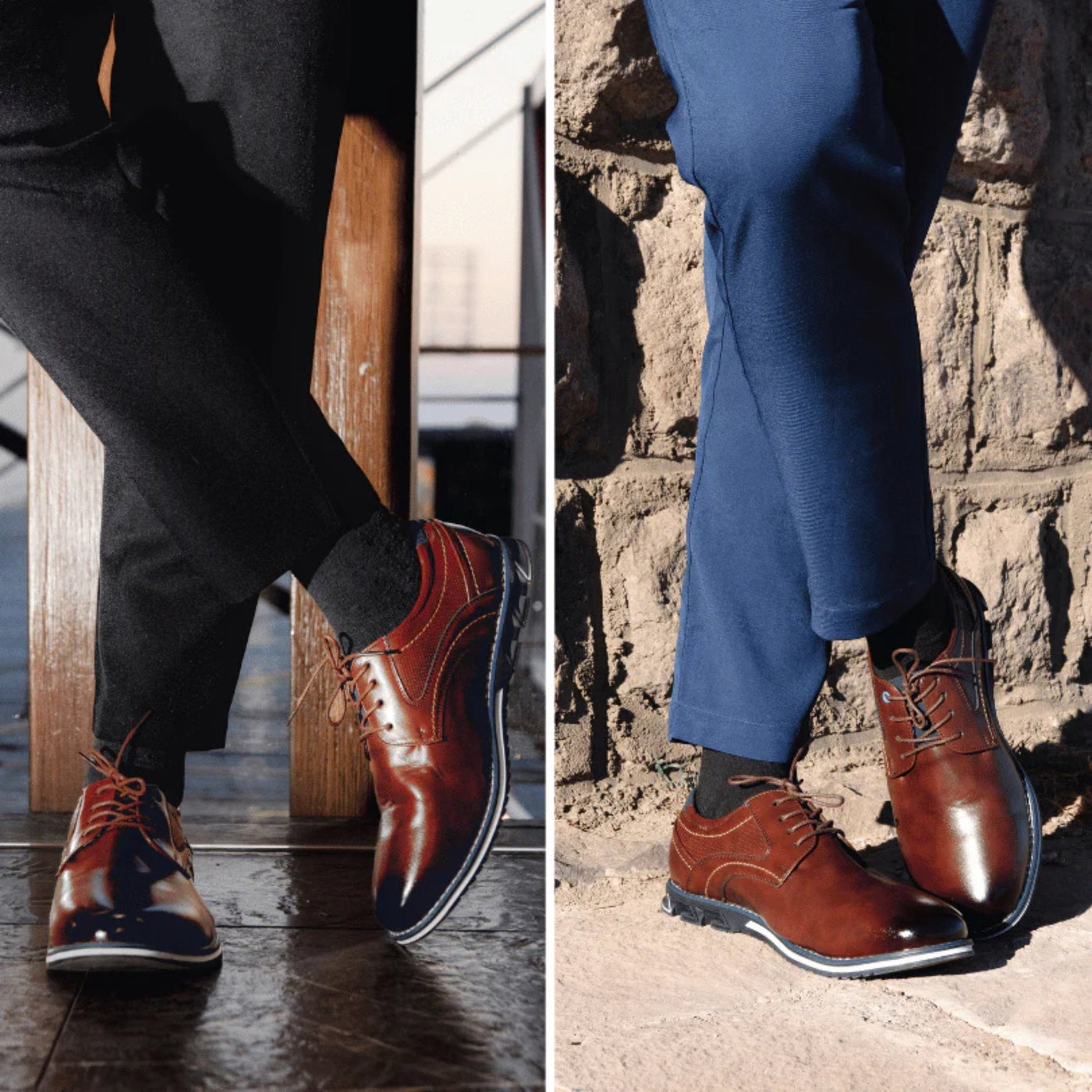 Alcantro Signature Orthopädische Oxford schuhe - Braun