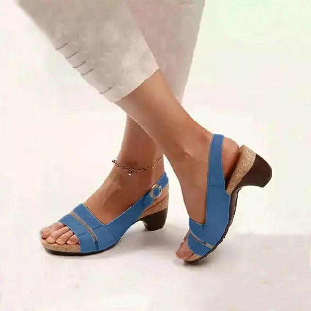 Heidi Sandalen Mit Klobigem Absätzen