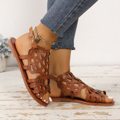 Heidi Hohle Flache Sandalen