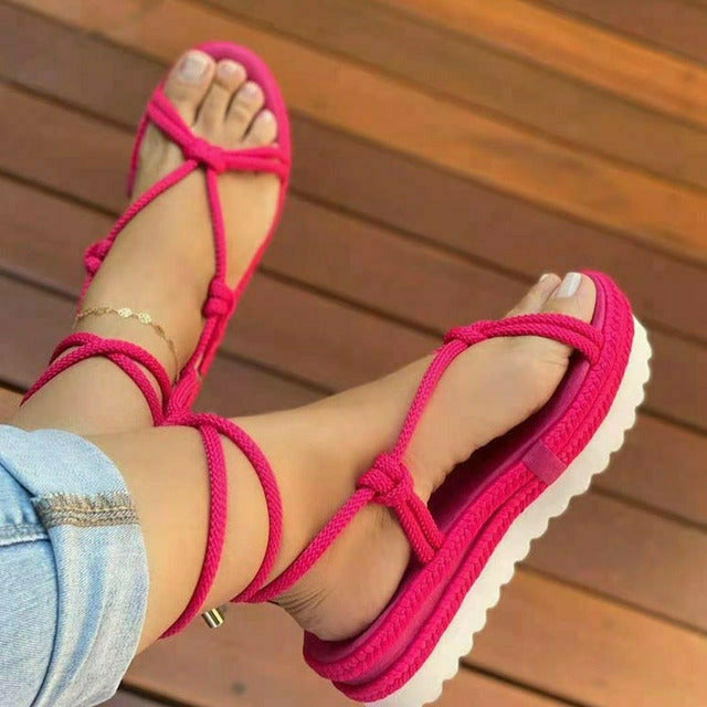 Heidi Strandsandalen Mit Kordelzug