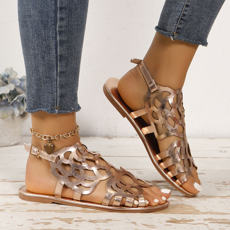 Heidi Hohle Flache Sandalen